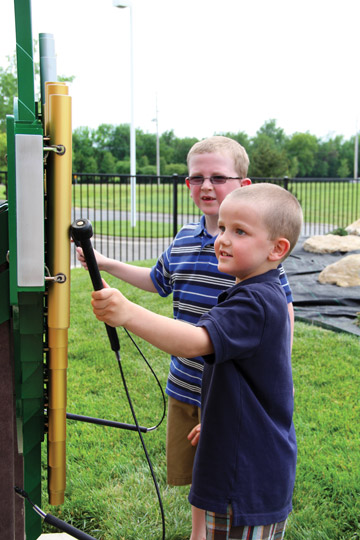 Curran and Kelyn play chimes