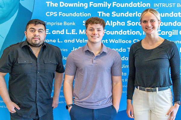 WSU Student Interns posing with Heartspring Employees