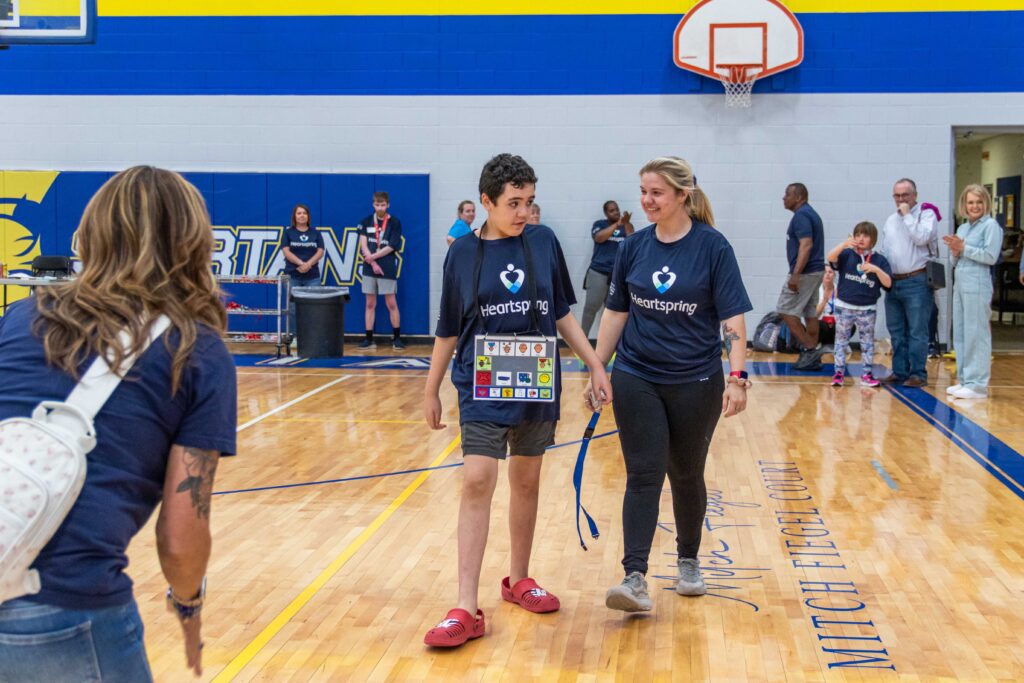 Student participates in the Kansas Special Olympics Track & Field event