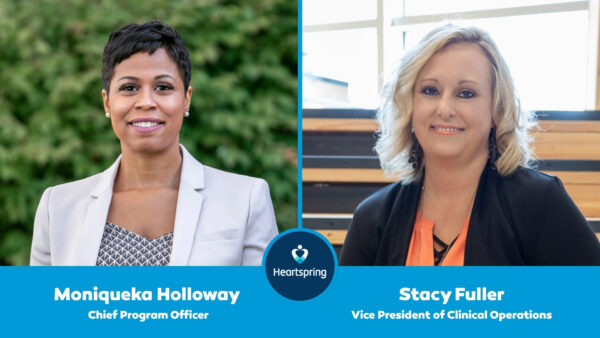 Graphic with portraits and names of Moniqueka Holloway, Chief Program Officer, and Stacy Fuller, Vice President of Clinical Operations
