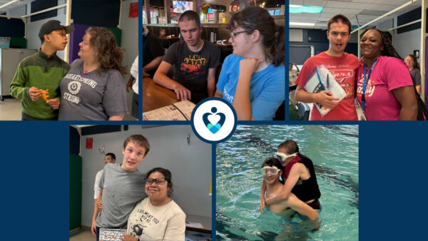 Sokha Prom, Jeanee Brown, Terren Tullis, Elisa Vaughan, and Deborah Stevens, paraprofessionals in the Heartspring Therapeutic Residential & Day School work with students.