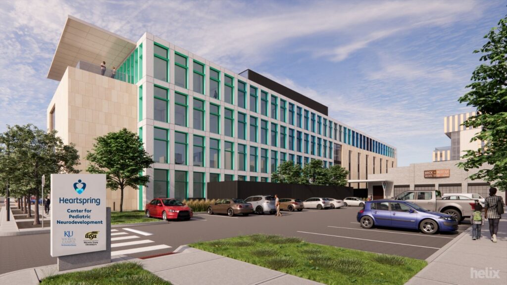 Architectural rendering for Heartspring's future standalone multi-clinic outpatient center.