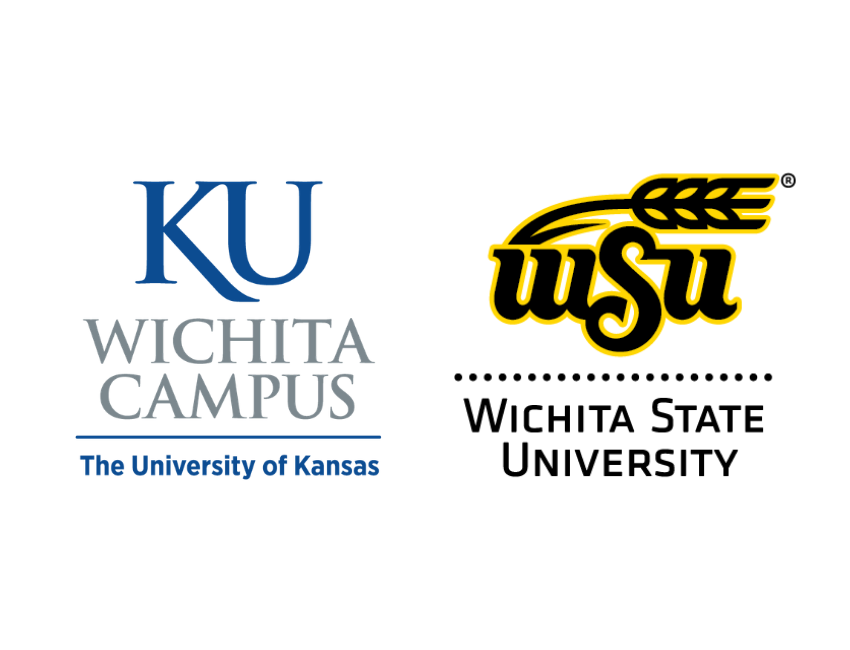 Wichita State University and KU Wichita Campus The University of Kansas logos.