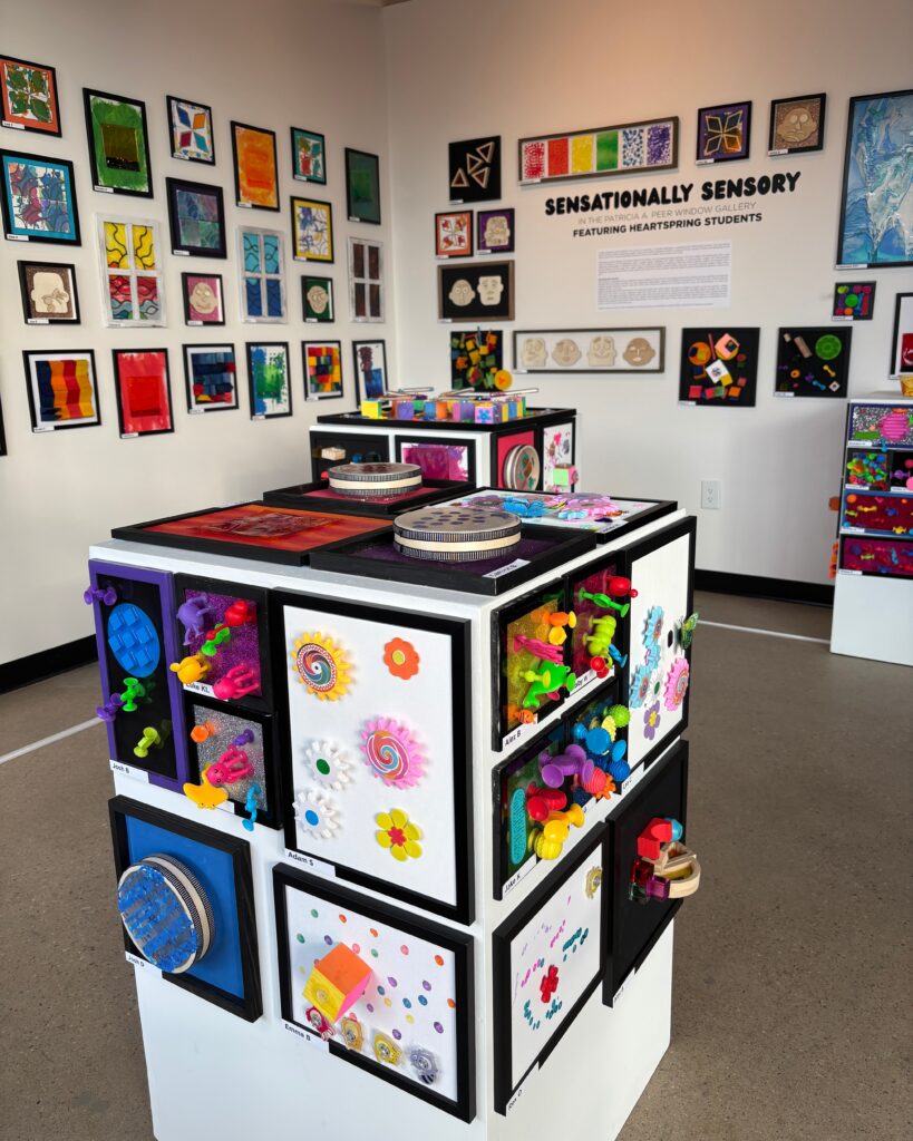 Gallery at Envision Arts Center for the Heartspring Therapeutic School's annual student showcase.